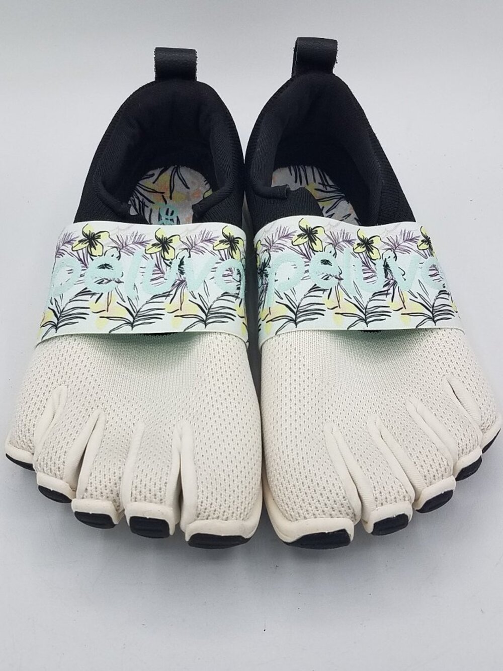 Peluva Carrie ST Toe Shoes Womens 7 Ivory Black Tropical PFWW30401